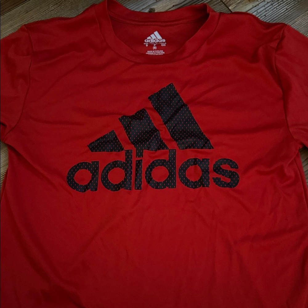 Adidas Scarlet Tee with Ebony Emblem